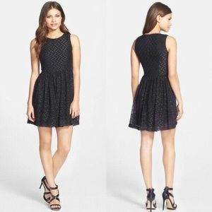 French Connection Polka Sparks Black Dress